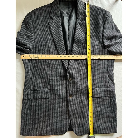 Lauren Ralph Lauren Gray Suit Jacket 46L 100% Lambs Wool‎ - Picture 3 of 10